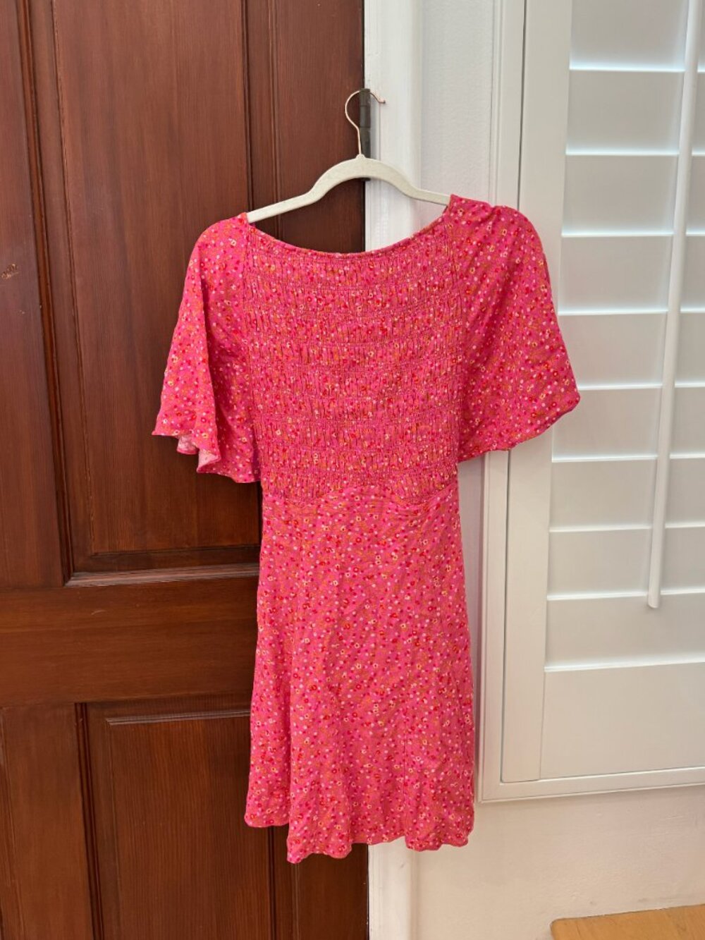 Free People Pink Floral Flowy Dress